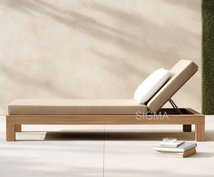 Tumbona Moderna de Lujo Ecológica para Exteriores, Muebles de Jardín para Hotel y <span class=keywords><strong>Piscina</strong></span>, Fabricada en Madera de Teca Sólida, Nueva Colección 2026 - Product Image 4