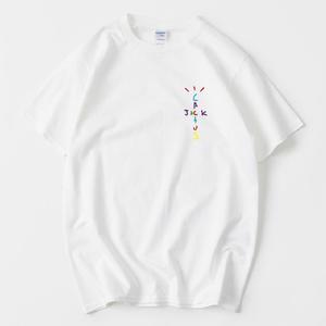 Rapper <span class=keywords><strong>Cactus</strong></span> <span class=keywords><strong>Jack</strong></span> Rainbow T-shirt con stampa alfabetica Hip Hop qualità cotone maniche corte uomo donna top oversize - Product Image 4