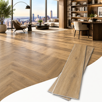 Revêtement de sol intérieur en SPC antibactérien de qualité stable, certifié SGS, avec sous-couche en liège et finition texturée en bois gaufré EIR