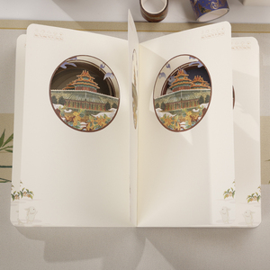 Driedimensionale A5 Notebook Gedrukt Keizerlijk Paleis Herfst Decor Thanksgiving Vakantie Benodigdheden Hoes Materiaal Papier - Product Image 2