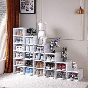 Clear Rectangle Foldable Eco-Friendly PP Custom Plastic Shoe <b>Storage</b> <b>Box</b> with 10-20L Capacity - Product Image 3
