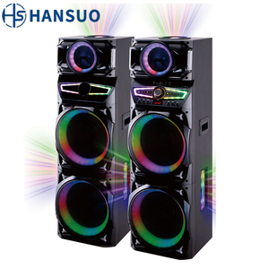 Hansuo Cổ Phiếu Nhà Máy Loa Di Động Karaoke Đôi 15 Inch Âm Thanh USB Loa Hoạt Động <span class=keywords><strong>LED</strong></span> Partybox Với Microphone HS-PD15A9 - Product Image 3