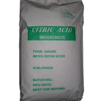 Acide citrique 25Kg Prix 99.5% Anhydre 3-100 Mesh Organic Food Grade E330 Monohydrate Acide citrique
