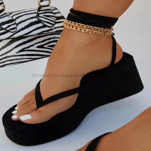 Autumn New Cross-Border Foreign Trade Heeled Sandals for European American Women Plus Size 43 Yards Thin <b>Heel</b> Women's Shoes - Product Image 1