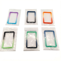 Porte-cartes de crédit et de visite en TPU, couleurs mélangées, avec paillettes, protection antichoc 35pt, sans support rigide, style clip