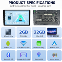 Estéreo para Auto Chevrolet Spark M300 2009-2016, CarPlay Inalámbrico, Android Auto, 2+32GB, IPS, Radio, Reproductor de Audio