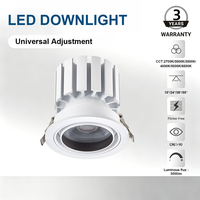 Plafonnier encastré LED 35W CRI95 CCT réglable anti-éblouissement pour éclairage commercial intérieur