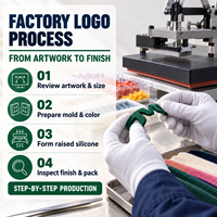 Patch logo 3D personnalisé en caoutchouc, étiquette de transfert thermique en silicone mat haute densité pour vêtements, sweats à capuche, t-shirts, casquettes