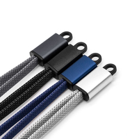 Câble de charge portable mini 4-en-1 avec logo personnalisé, charge rapide 60W, USB-A, Micro Type-C, cordon en L, cadeau promotionnel pour smartphone