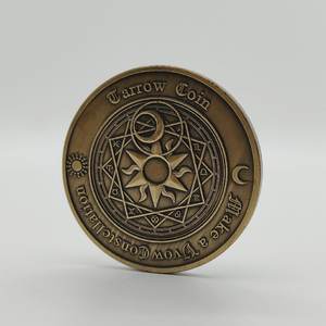 Troquel estampado 3D bronce antiguo <span class=keywords><strong>moneda</strong></span> conmemorativa Feng Shui sol y luna <span class=keywords><strong>moneda</strong></span> de la suerte diseño personalizado <span class=keywords><strong>moneda</strong></span> de los deseos - Product Image 3
