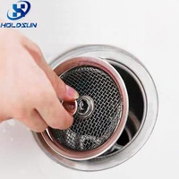 Filtre de vidange pour évier de cuisine en acier inoxydable moderne et durable, crépine en métal perforé avec bouchon