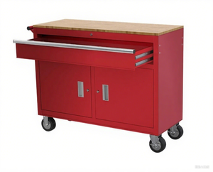 LIBENLI 46 в. Мобильный верстак с твердым деревянным верхом, шкаф для инструментов красный - Product Image 1