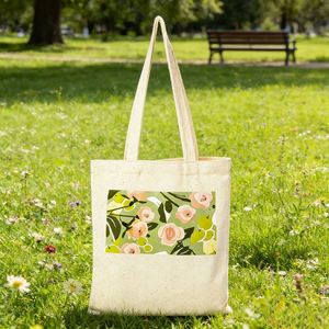 Wholesale Promotional Custom Logo Reusable <b>White</b> Cotton Canvas Tote <b>Bag</b> with Large Capacity - Product Image 1