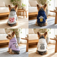 Sweat-shirt à capuche pour chat et chien, esthétique et mignon, avec imprimé créatif, en polyester respirant et facile à laver, tenue pour animaux de compagnie