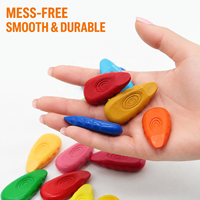 Crayones de plástico lavables, que no manchan, duraderos, de cuerpo sólido, pigmento vívido para pintura en el aula, manualidades escolares, suministros para colorear