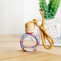 Bouteille d'huile essentielle vide gourde pendentif aromathérapie céramique voiture désodorisant suspendu bouteille en verre diffuseur 10ml