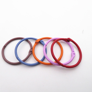 Precio de <span class=keywords><strong>descuento</strong></span> de alta calidad Carpeta de metal coloreada de 30mm Anillo para documentos de oficina Llavero que se puede abrir - Product Image 4