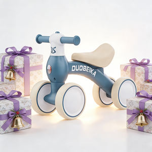 Cadeau pour la fête des enfants, vélo d'équilibre pour enfants de 1 à 3 ans, trotteur à quatre roues pour tout-petits, roues intérieures/extérieures - Product Image 5