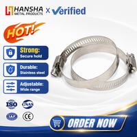 Collier de serrage double en acier inoxydable à couple élevé avec personnalisation OEM/ODM, système de mesure métrique, marque HANSHA