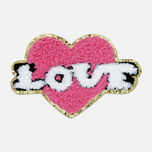 Patchs en chenille brodés pour vêtements, lettres à <span class=keywords><strong>coudre</strong></span> ou thermocollantes, style rose mignon, du fabricant - Product Image 4
