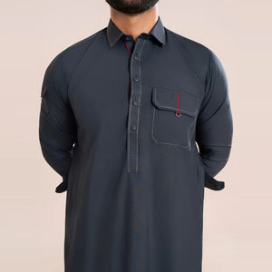 Shalwar Kameez ethnique entièrement personnalisé en coton de haute qualité, toutes saisons, pour hommes, élégant, pour mariage et fêtes, séchage rapide, sans plis - Product Image 3