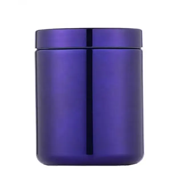 Embalagem de plástico para banheira 20oz 650ml, hdpe roxo para design de nova banheira de pó cromado de proteína