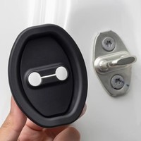 Coussinets de protection universels en silicone pour serrure de porte de véhicule, accessoires extérieurs silencieux et absorbant les chocs, housse de protection