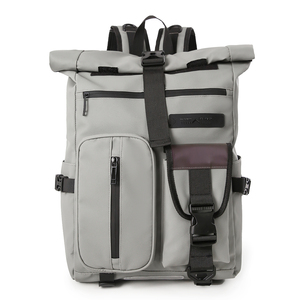 Waterproof Roll Top <b>Laptop</b> <b>Backpack</b> 15.6 Inch Outdoor Travel School Bag Functional With Reflective Strap - Product Image 1