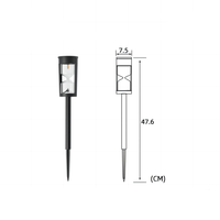 Ampoule LED solaire à filament super lumineuse, rechargeable, étanche IP65, faisceau 360°, contrôle par capteur de lumière, 5W, pour jardin et allée