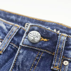 Accept Customized Small Batch Brass Copper Metal Custom Metal logo Button Gold Jeans Button