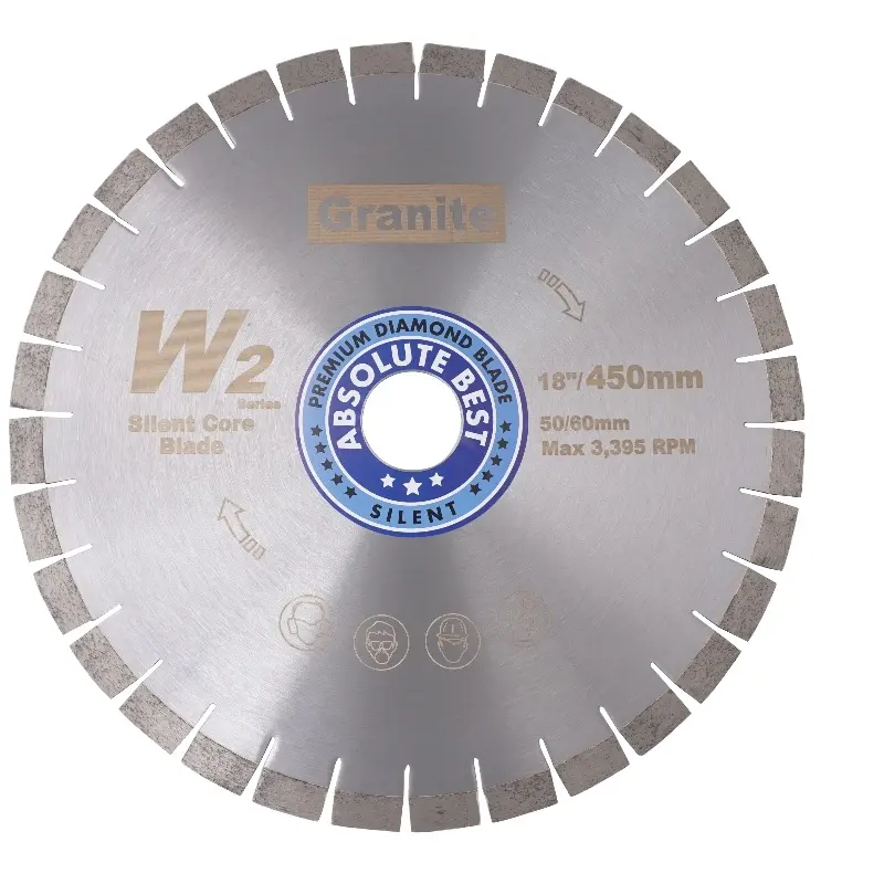 W2 Silent Tools Segment Granite Wet Cutting Disc Diamond Saw Blade Large Circular Bridge Saw Blades Quartz Diany Saw