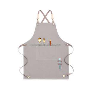 Tablier sans manches Maison d'Hermine pour femmes et hommes, 100% coton, 27,50x31,50, sangle de cou réglable, lavable en machine, mariage, chef - Product Image 4