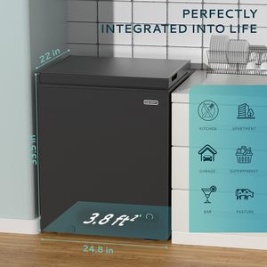 Euhomy 7 cu. ft sâu Tủ đông ngực Tủ đông ngực Tủ đông với giỏ có thể tháo rời - Product Image 5