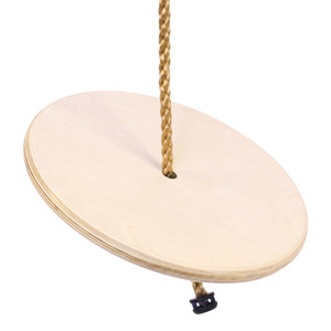 Columpio de disco de madera de 29.5 cm de diámetro, de alta resistencia y capacidad de carga, para patio de casa, equipo de juego para niños - Product Image 2