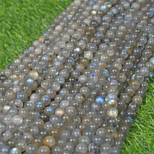 Joyería HUIYING, Cuentas Sueltas Naturales de Grado 7A, Forma de Bola, Pulidas, Semiterminadas, <span class=keywords><strong>para</strong></span> DIY, <span class=keywords><strong>Pulseras</strong></span> de Cuentas - Product Image 3