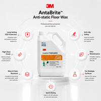 Cera para Pisos 3M AntaBrite Resistente a las Manchas, Antiarañazos, Control Estático Permanente, Acabado Protector para Pisos, Cera para Pisos de Salas de Servidores