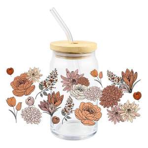 UV DTF tazza avvolge simpatico bambino 3D adesivo di trasferimento 16oz occhiali impermeabile pellicola di plastica personalizzabile per animali domestici per tazza - Product Image 3