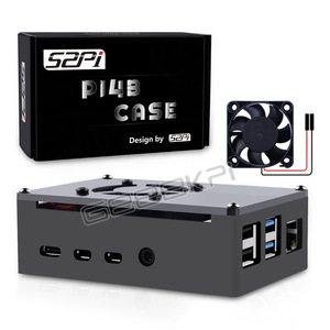 Carcasa de chasis 52Pi ZP-0147, cubierta superior acrílica y caja de refrigeración de aleación de aluminio para Raspberry Pi 4B <span class=keywords><strong>E635</strong></span> - Product Image 1