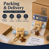 En gros, Connecteur détachable en peluche de dessin animé pour sangle de sac, avec anneau en D et support de breloque, pour sacs à main et accessoires de mode