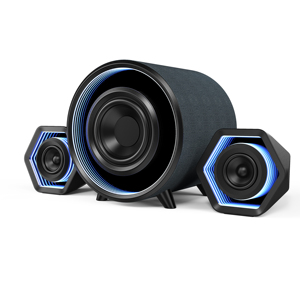 Nouveau modèle privé 2.1CH Enceinte de jeu avec caisson de basses filaire Éclairage LED RVB pour 5.3 pour cinéma maison et utilisation en extérieur - Product Image 1