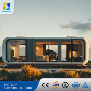 Portable Apple Cabin Prefab Steel Structure Waterproof Design Solar Powered for Temporary Hotel Camp Living Room Bedroom Use - Product Image 4
