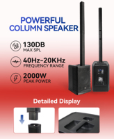 [Almacén de EE. UU.] Sistema de Sonido Portátil Desmontable de Alta Potencia Accuracy Pro Audio E1212 1000W RMS, Altavoces Activos de Columna
