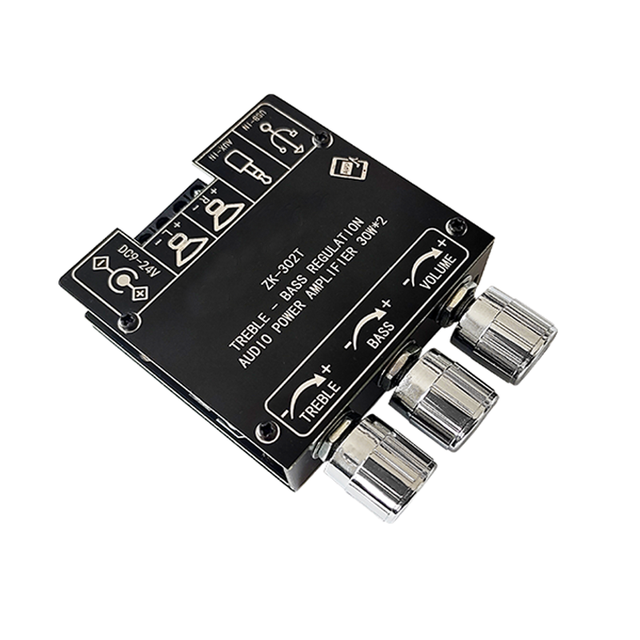 ZK-302T digital power amplifier board module 2.0 stereo dual sound channel 30W+30W with  high and low tone