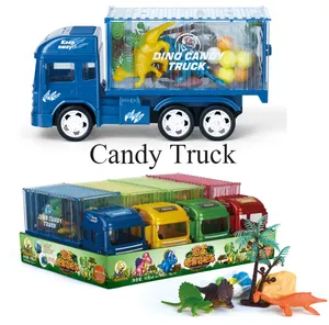 新款恐龙卡车糖果玩具，配有迪诺套装和果味硬糖糖果
