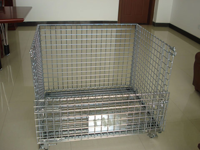 Cage de stockage pliable robuste en treillis métallique 1000 kg 2000 kg pour entrepôt e-commerce, logistique et atelier frigorifique, panier de correspondance