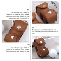 Pochette portable pour 2 balles de golf, porte-balles de golf léger, accessoire de golf imperméable, sac de ceinture avec crochet