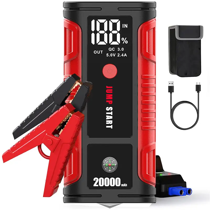 Coches gasolina diésel 1000a 2000a corriente máxima 15000 mAh batería de gran capacidad vehículos herramienta de emergencia para coche arrancador de batería