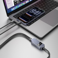 Cable Creation 1,25m Langes Dual-USB-C-Kabel 100W Max PD-Ladung 2-in-1 USB-C-Splitter mit LED-Anzeige für Phone 17/16 Carplay Laptop