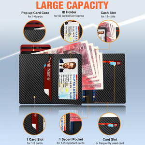 Minimalist Men's <b>Wallet</b> Compact Multi-Card <b>Metal</b> Card Holder Anti-Magnetic Everyday Commuting Business Use - Product Image 4