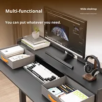 Bureau intelligent électrique à hauteur réglable en acier pour le bureau à domicile, l'étude, les jeux avec rangement pour livres